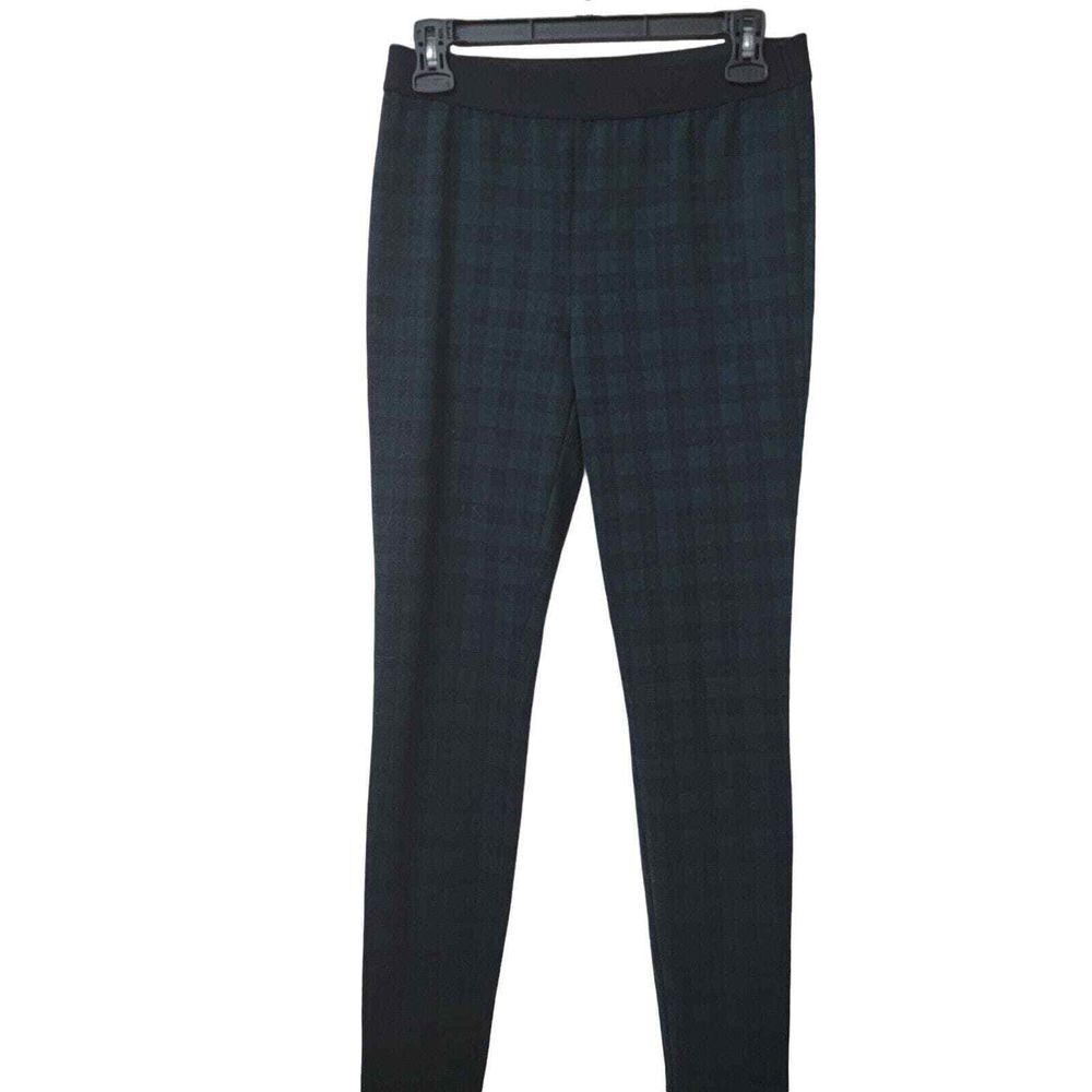 Talbots Casual Pants Womens 4 Green Check Pattern Polyester Stretch Blend 26X28